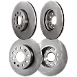 2011 Volkswagen Golf - Front and Rear Brake Disc, Natural Finish, Plain Surface, Front-Vented/Rear-Solid, 5 Lugs, Front-288.04 mm/Rear-256 mm, Lucas Rear Calipers, 2.0L 4Cyl, Pro-Line Series