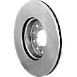 Front and Rear Brake Disc, Natural Finish, Plain Surface, Vented, 5 Lugs, Front-288.04 mm/Rear-309.88 mm, Pro-Line Series