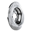 Front and Rear Brake Disc, Natural Finish, Plain Surface, Vented, 5 Lugs, Front-299.97 mm/Rear-302.01 mm, Pro-Line Series