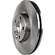 Front and Rear Brake Disc, Natural Finish, Plain Surface, Vented, 5 Lugs, Front-299.97 mm/Rear-302.01 mm, Pro-Line Series