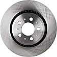 Front and Rear Brake Disc, Natural Finish, Plain Surface, Vented, 5 Lugs, Front-327.91 mm/Rear-307.09 mm, Pro-Line Series