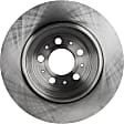 Front and Rear Brake Disc, Natural Finish, Plain Surface, Vented, 5 Lugs, Front-327.91 mm/Rear-307.09 mm, Pro-Line Series