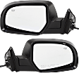 Driver and Passenger Side Mirrors, Power Adjust, Manual Folding, Heated, With 1 Paintable and 1 Textured Black Cap, No Signal Light, Memory, Puddle Light, Auto-Dimming, and Blind Spot Feature