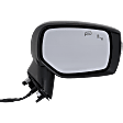 Driver and Passenger Side Mirror, Power Adjust, Heated, Manual Folding, Paintable, In-housing Signal Light, No Memory, No Puddle Light, No Auto-Dim, With Blind Spot Detection in Glass
