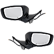 Driver and Passenger Side Mirrors, Power Adjust, Power Folding, Heated, Chrome, In-Housing Signal Light, With Memory, No Puddle Light, No Auto-Dimming, With Blind Spot Detection in Glass