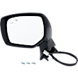 Driver and Passenger Side Mirror, Power Adjust, Heated, Manual Folding, Paintable, No Signal Light, No Memory, No Puddle Light, No Auto-Dim, With Blind Spot Detection in Glass