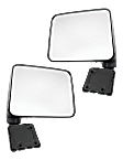 Driver and Passenger Side Mirrors, Manual Adjust, Manual Folding, Non-Heated, Textured Black, No Signal Light, No Memory, No Puddle Light, No Auto-Dimming