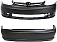 2003 Toyota Echo Base - Front and Rear Primed Bumper Cover, For Models without Front Spoiler, Sedan