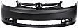 2003 Toyota Echo Base - Front and Rear Primed Bumper Cover, For Models without Front Spoiler, Sedan