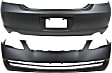 Front and Rear Primed Bumper Cover 3.5L, 6Cyl