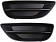 Front, Driver and Passenger Side Fog Light Cover, Black