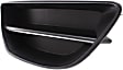 Front, Driver and Passenger Side Fog Light Cover, Black