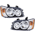 2003 Toyota Highlander - Driver and Passenger Side Halogen Headlight, With bulb(s), OE Replacement