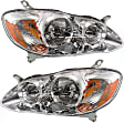 2006 Toyota Corolla - Driver and Passenger Side Halogen Headlight, With bulb(s), USA Built Vehicle, OE Replacement, CAPA Certified