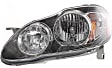 2005-2008 Toyota Corolla - Driver and Passenger Side Headlights, with Bulbs, Halogen, USA Built Vehicle, Black Interior, without turn signal light Bulbs