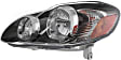 2005-2008 Toyota Corolla - Driver and Passenger Side Headlights, with Bulbs, Halogen, USA Built Vehicle, Black Interior, without turn signal light Bulbs