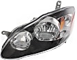 2005-2008 Toyota Corolla - Driver and Passenger Side Headlights, with Bulbs, Halogen, USA Built Vehicle, Black Interior, without turn signal light Bulbs