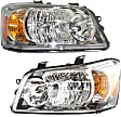 Driver and Passenger Side Halogen Headlight, With bulb(s), OE Replacement