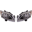Driver and Passenger Side Headlights, without Bulbs, Halogen, For Models without Base Package