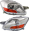 Driver and Passenger Side Headlights, without Bulbs, Halogen, Sedan, For Models without Sport Package