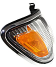 Driver and Passenger Side Corner Lights, With Bulb, With Chrome Trim