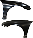 Front, Driver and Passenger Side Fenders, Without turn signal light hole