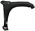 Front, Driver and Passenger Side Fenders, With mudguard provision, With antenna hole on passenger side, Without fender flare holes, For Models Without Wheel Opening Molding