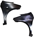 Front, Driver and Passenger Side Fenders, With turn signal light hole, CAPA CERTIFIED