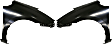 Front, Driver and Passenger Side Fenders, Without turn signal light hole