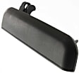 Front, Driver and Passenger Side Textured Black Exterior Door Handle, Without Key Hole