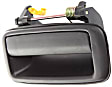 1990 Toyota Corolla - Front and Rear, Driver and Passenger Side Textured Black Exterior Door Handle, Front Driver and Passenger Side - With Key Hole; Rear Driver and Passenger Side - Without Key Hole