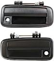 Front, Driver and Passenger Side Textured Black Exterior Door Handle, With Key Hole