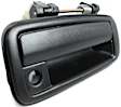 Front, Driver and Passenger Side Textured Black Exterior Door Handle, With Key Hole