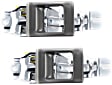 Front, Driver and Passenger Side Interior Door Handles, Gray, Without Door Lock Hole