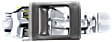 Front, Driver and Passenger Side Interior Door Handles, Gray, Without Door Lock Hole