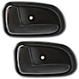 Front and Rear, Driver Side Interior Door Handles, Black, Without Door Lock Hole