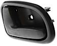 Front and Rear, Driver Side Interior Door Handles, Black, Without Door Lock Hole