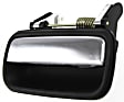 2001-2004 Toyota Tacoma - Front and Rear, Driver and Passenger Side Exterior Door Handles, Chrome Lever with Black Bezel, Front Driver and Passenger Side - With Key Hole; Rear Driver and Passenger Side - Without Key Hole