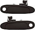 Front, Driver and Passenger Side Smooth Black Exterior Door Handle, With Key Hole