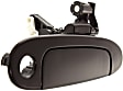 Front, Driver and Passenger Side Smooth Black Exterior Door Handle, With Key Hole