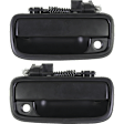Front, Driver and Passenger Side Smooth Black Exterior Door Handle, With Key Hole