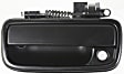Front, Driver and Passenger Side Smooth Black Exterior Door Handle, With Key Hole