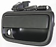 Front, Driver and Passenger Side Smooth Black Exterior Door Handle, With Key Hole