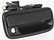 Front, Driver and Passenger Side Smooth Black Exterior Door Handle, With Key Hole