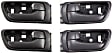 Front and Rear, Driver and Passenger Side Interior Door Handles, Textured Black, With door lock button, Japan Or USA Built Vehicle