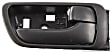 Front and Rear, Driver and Passenger Side Interior Door Handles, Textured Black, With door lock button, Japan Or USA Built Vehicle