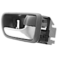 Front or Rear, Driver and Passenger Side Interior Door Handles, Gray bezel with chrome lever, With door lock button, Japan Or USA Built Vehicle