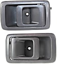 Front or Rear, Driver and Passenger Side Interior Door Handles, Dark Gray, Without Door Lock Hole