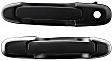 Front and Rear, Driver Side Exterior Door Handles, Smooth Black, Front Driver Side - With Key Hole; Rear Driver Side - Without Key Hole