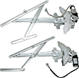 Front, Driver and Passenger Side Power Window Regulator, With Motor